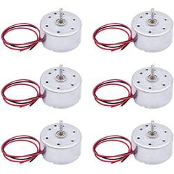 weideer 6Pcs DC 3V Mini Generator Motors 7000RPM Electric Motor with Wire for DIY Toys Wind Turbine Generator K-023
