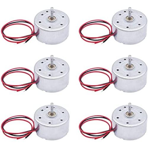 weideer 6Pcs DC 3V Mini Generator Motors 7000RPM Electric Motor with Wire for DIY Toys Wind Turbine Generator K-023