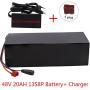 Wnicek 48V 20Ah Ebike Battery 48V 20000mAh Electric Bike Lithium-ion Battery Pack 48 Volt 13S 8P PVC E-Bike Battery for 500W/ 750W/ 1000W Motor with 50A BMS and Charger