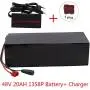 Wnicek 48V 20Ah Ebike Battery 48V 20000mAh Electric Bike Lithium-ion Battery Pack 48 Volt 13S 8P PVC E-Bike Battery for 500W/ 750W/ 1000W Motor with 50A BMS and Charger