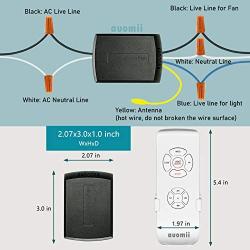 Universal Small Size Ceiling Fan Remote Control kit, Speed, Light & Timing 3 in 1 Wireless Control, Compatible with Hunter, Harbor Breeze, Westinghouse, Honeywell and Other Ceiling Fan Brands