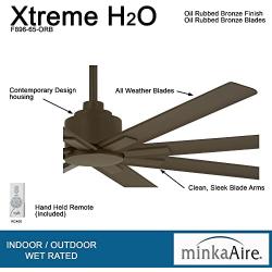 Minka-Aire F896-65-ORB Xtreme H2O 65 Inch Outdoor Ceiling Fan with DC Motor in Oil Rubbed Bronze Finish