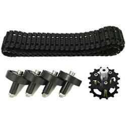 SZDoit Updated Robot Smart Robot Tank Car Chassis Accessory Kit for Arduino Project Learning, Bearing Wheels + Driving Wheel for 4mm DC High Torque Encoder Motor + Tracks for Robotics Platfrom
