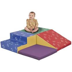 ECR4Kids SoftZone Little Me Corner Climber, Foam Structure For Indoor Active Play, Soft Playset For Toddlers And Kids, Gross Motor Beginner Climber - Assorted