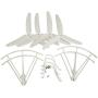 Upgraded Spare Parts Replacement for Syma X5UW X5UC RC Quadcopter Helicopter Copter Toy Motor Three-Blade 3 Blades Propellers Propeller Protectors Blades Frame Landing Skid Included Screws Set (White)