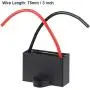 uxcell Ceiling Fan Capacitor CBB61 1.8uF 450V AC 2 Wires Metallized Polypropylene Film Capacitor 38x25x15mm for Electric Fan Pump Motor Generator 2Pcs