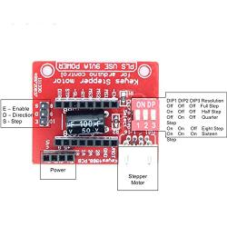 DAOKI Control Extension Shield Board 3D Printer Stepper Motor Driver with A4988 DRV8825 Dupont Cable,for 3D Printer Accessories