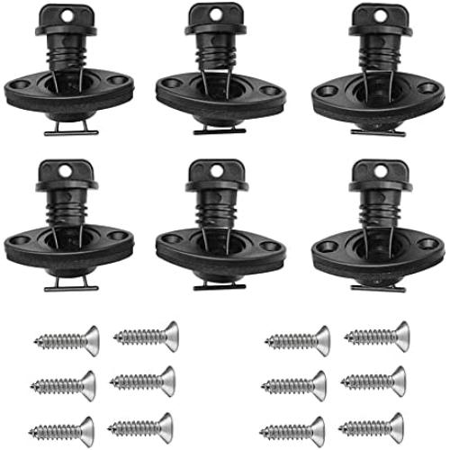 KUNPENG 6 Pieces Kayak Drain Plug with Installation Hardware| Kayak Accessories | Boat Drain StopperReplacement | Kayak Scupper Plugs Boat Drain Plugs Kit
