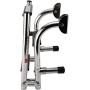 Artilife Boat Foldable Stainless Steel 3 Step Ladder Marine Pontoon Ladder Polished 2 + 1 Step with Rubber Grip & Mounting Screws