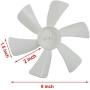 White 6 inch RV Fan 12V D - Shaft Replacement Camper Fan Blade Bathroom Fan Home Bathroom Mobile Home RV Motor