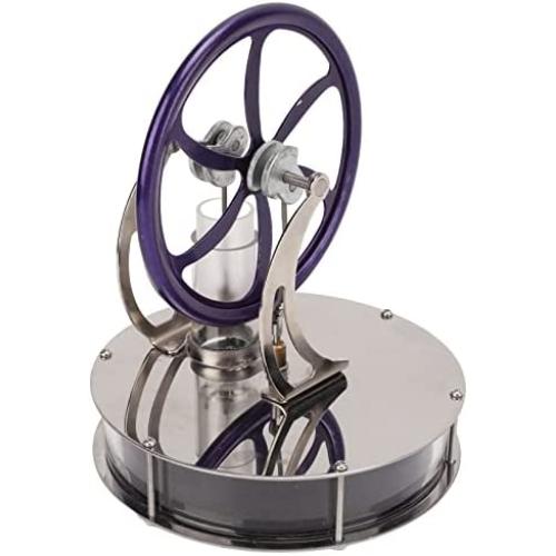 Omabeta Stirling Engine Motor Model, Stainless Steel Base Stirling Engine Model Kit Multi Purpose Anti Rust for Physical Learning