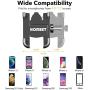 Homeet Motorcycle Phone Mount, Metal Motorcycle Phone Holder Motorbike Rearview Mirror Smartphone Holder Mount Universal 【Φ10mm】- 360° Rotation Adjustable - Aluminum Alloy