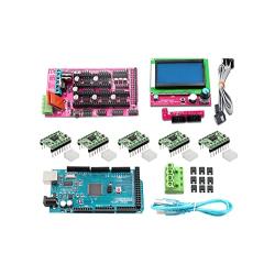 3D Printer Kit RAMPS 1.4 Controller + Mega 2560 Board + 5pcs A4988 Stepper Motor Driver + LCD 12864 for Arduino RepRap