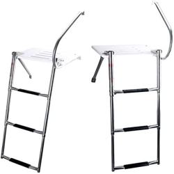 Amarine Made Boat Out-Board Outboard Swim High Strength Polyethylene Platform with 3-Steps Ladder