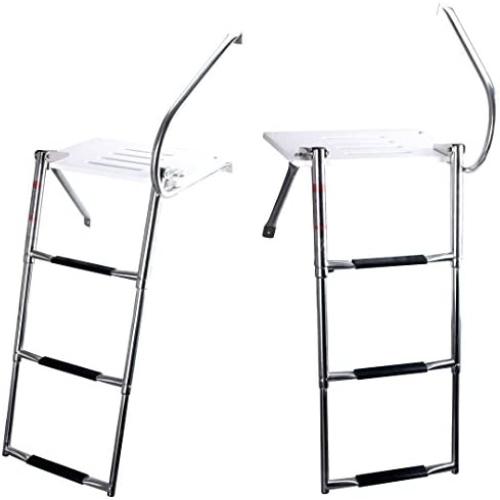 Amarine Made Boat Out-Board Outboard Swim High Strength Polyethylene Platform with 3-Steps Ladder