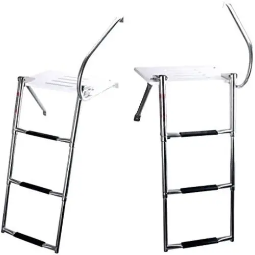 Amarine Made Boat Out-Board Outboard Swim High Strength Polyethylene Platform with 3-Steps Ladder Amarine Made Boat Out-Board Outboard Swim High Strength Polyethylene Platform with 3-Steps Ladder