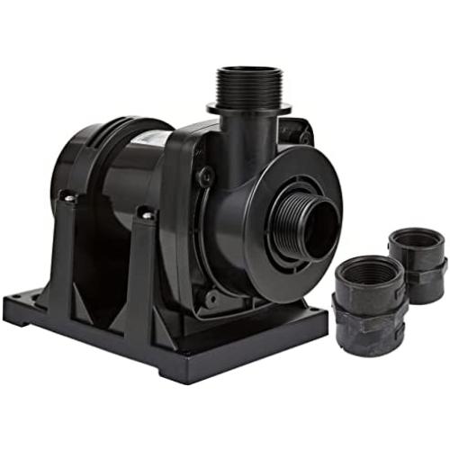 Little Giant FP2 115-Volt, 2220 GPH Wet Rotor Submersible or Inline Pond/Fountain Pump with 26-Ft. Cord, Black, 566133