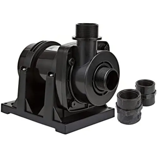 Little Giant FP2 115-Volt, 2220 GPH Wet Rotor Submersible or Inline Pond/Fountain Pump with 26-Ft. Cord, Black, 566133