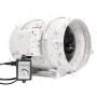 Hon&Guan 8 Inch Inline Duct Fan 735CFM with Variable Speed Controller, Low Noise Ventilation Exhaust Fan for Heating Cooling Booster, Grow Tents, Hydroponics