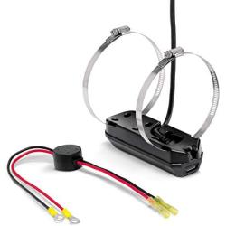 Humminbird 710291-1 XTM 14 HW MDI T SOLIX (MEGA Down Imaging+) Dual Spectrum Chirp with Temperature Trolling Motor Mounted Transducer, Black