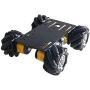Professional 60mm Mecanum Wheel Car Chassis MC100 for Arduino / Raspberry pi / Micobit, Remote Control 4WD Metal Smart Robot Car Chassis Kit Omnidirectional Wheel with DC TT Motor DIY Toy AI RoS STEAM