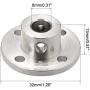 uxcell 8mm Inner Dia H13*D16 Rigid Flange Coupling Motor Guide Shaft Coupler Motor Connector Silver Tone for DIY Parts