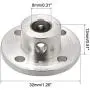 uxcell 8mm Inner Dia H13*D16 Rigid Flange Coupling Motor Guide Shaft Coupler Motor Connector Silver Tone for DIY Parts