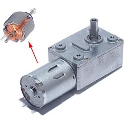 Jinchao-Dc Motor DC 6V 12V 24 V Reduction Motor, for Range Hood Nesting Machine, High Torque Turbo Worm Geared Motor, Easy to Install (Speed(RPM) : 6 RPM, Voltage(V) : 24V)