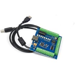 RATTMMOTOR Mach3 USB CNC Controller Board 4 Axis CNC Motion Control Card USB Interface Breakout Board 100Khz with Cable for CNC Router Engraving Machine, Servo Motor, Stepper Motor