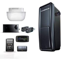 Chamberlain Smart Garage Door Opener - Wall Mounted - myQ Smartphone Controlled - Ultra Quiet Space Saving Direct Drive, Model RJO20, Black