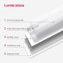 Reflective Tape White Silver 1InX50Ft DOT-C2 Outdoor Waterproof Conspicuity Safety Tape Trailer Self Adhesive Warning Caution Reflector Tapes for Cars Clothing Bikes Helmets Motorcycle