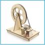 Timmys Toy Bin STEM Project - Wood Electric Generator Toy Hand Crank Motor kit - Generate Electricity to Power Light Source! Great for Kids and Teens to Learn About Electricity