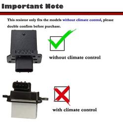 AC Heater Blower Motor Resistor for Nissan Frontier Pathfinder Quest Armada Titan Xterra (with Manual Temperature Control)