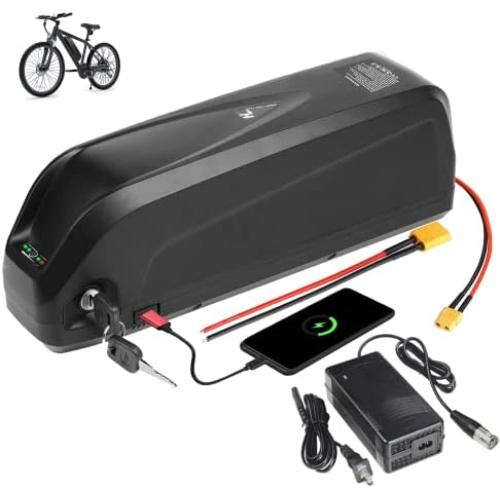 H HAILONG Ebike Lithium Battery 48v/36V/52V 15AH, Lithium Battery for 350W 500W 750W 1000W Electric Mountain Bike, Bike Motor Conversion Kit, Bicycle Motor Kit, Electric Bike Battey…