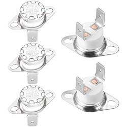 uxcell KSD301 Thermostat 155°C/311°F 10A Normally Closed N.C Adjust Snap Disc Temperature Switch for Microwave,Oven,Coffee Maker 5pcs