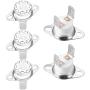 uxcell KSD301 Thermostat 155°C/311°F 10A Normally Closed N.C Adjust Snap Disc Temperature Switch for Microwave,Oven,Coffee Maker 5pcs