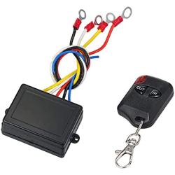 AMOSKAMAR 12V-24V Wireless Winch Remote Control Switch Set with Receiver Waterproof Universal for Jeep Truck ATVs Winches