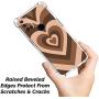 Compatible with One Plus Nord N10 5G Brown Heart Case,Brown Love Heart Painting Art Coffee Latte Swirls Valentines Phone Case for Men Women Girl,Soft TPU Cool Trendy Case for One Plus