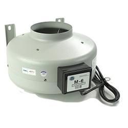 Tjernlund M-6 Inline Duct Booster Fan, Hydroponic Blower Heat Air Conditioning Vent Exhaust, 460 CFM, 6