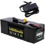 Multinn 36V 14Ah E-Bike Lithium Battery Pack, Built-in BMS Board, with Capacity and Voltage Display, Comes with Charger, for 50-500W Motors,T