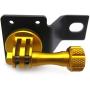 HTTMT- Motorcycle Rearview Mirror Camera Mount Bracket Holder Compatible With GoPro Hero 7/6/5/4 In Gold 8 Colors Available [P/N: GZSP-SP-015]