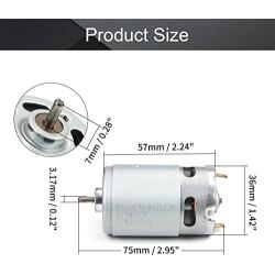 Fielect 22500RPM 10.8V DC Motor RS 550 Motor D Shaft High Torque Electric Motor for Drills, Robots, RC Vehicals, Remote Controlled Cars/Robot, Saw Repair/Replacement Engine