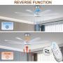 OFANTOP 60 Inch Smart Wifi Ceiling Fan Compatible with Alexa, DC Motor Large Modern Ceiling Fan with Light Remote Control, 8 Blades White