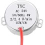 uxcell Metal Gear Synchronous Synchron Motor AC 24V 2-2.4RPM 50-60Hz CCW/CW 4W for Microwave Oven