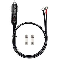 SCCKE Heavy-Duty 14AWG 20A Male Plug Cigarette Lighter Adapter Power Supply Cord with 3ft / 0.92m 14 AWG Cable Wire For Car inverter Air pump electric cup and DIY