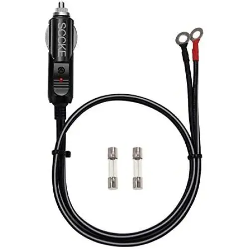 SCCKE Heavy-Duty 14AWG 20A Male Plug Cigarette Lighter Adapter Power Supply Cord with 3ft / 0.92m 14 AWG Cable Wire For Car inverter Air pump electric cup and DIY