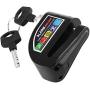 Alarm Disc Brake Lock, Motorcycle Scooter ycle Anti Theft Disc Brake Lock Security Alarming System(Black) Motorbike Alarm Motorbike Alarm