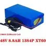Wnicek Electric Bike Battery 48V 8.8AH Li-Ion Battery 8800MAH 13S 4P Lithium Battery Pack for Electric Bicycles Motorcycle Tricycle Golf Cart Electric Scooters