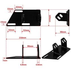 PQY Iron Conversion Motor Mounts+Frame Mount Adapter Plate Compatible with 1983-2005 Chevy GMC Blazer Jimmy Sonoma S10 S15 V8 SBC 350