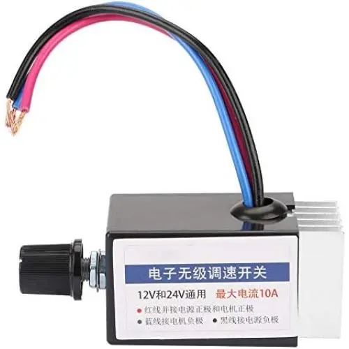 Motor Speed Controller,Universal DC 12V/24V Motor Speed Controller Switch For Car Truck Fan Heater Control